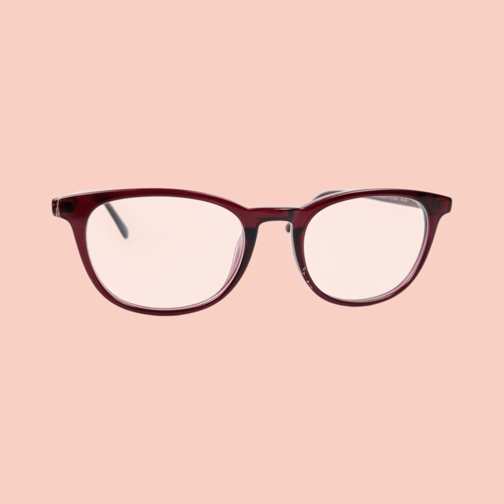 Four You‎ US98 Burgundy Eyeglass Frames Women 49-20-145 Sturdy Glasses New